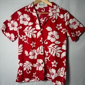 Alohawears Hawaiian Shirt – Tropical Floral Print, Size Small
